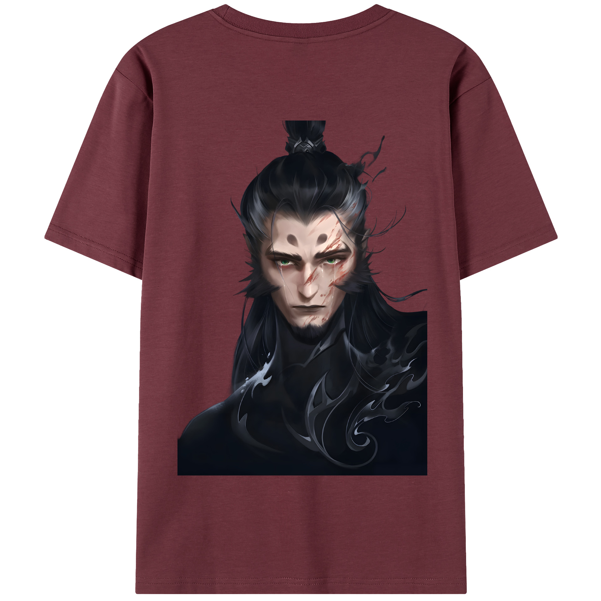（画像用） Ne Zha 2 ナタ 魔童の大暴れ 綿100％半袖Tシャツ（背面プリント）